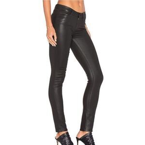 Paige Peg Black Coated Skinny Jeans in Pandora Size 26